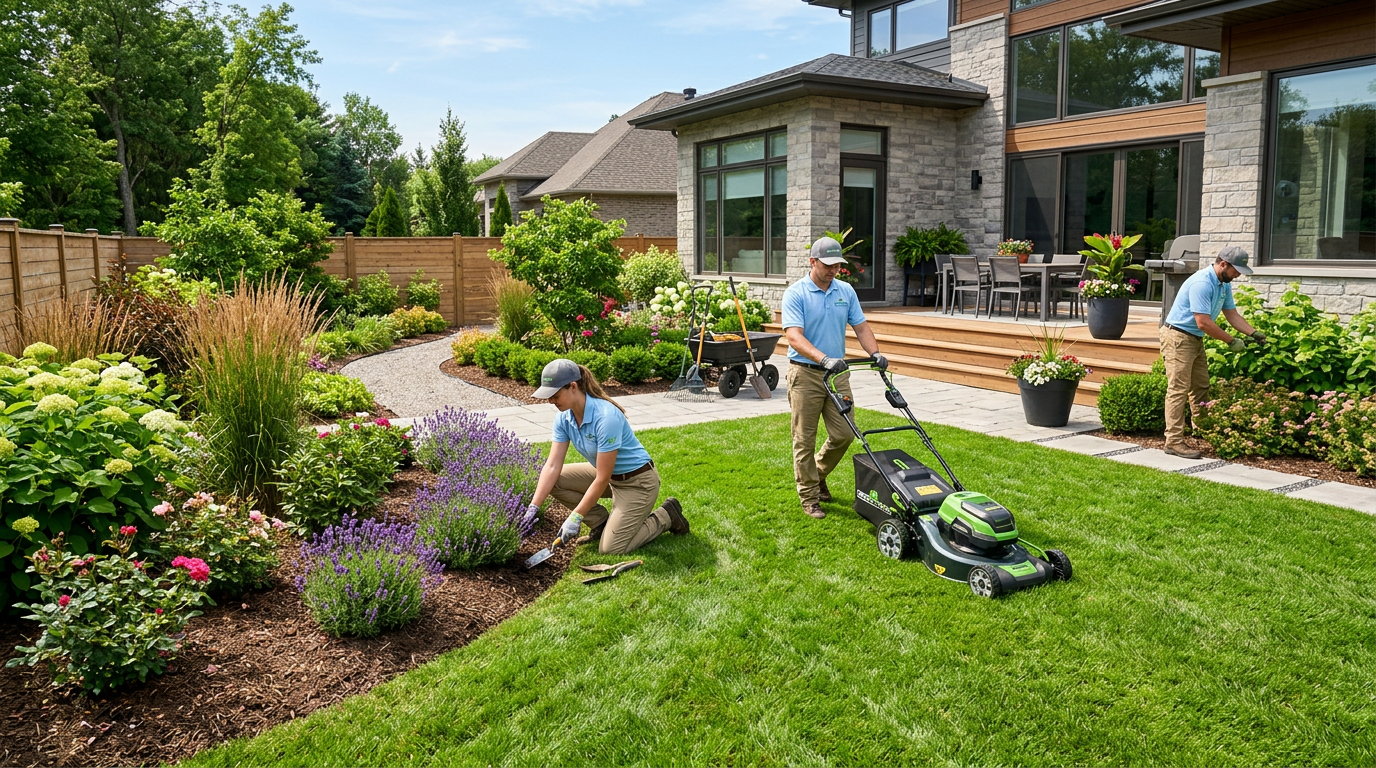 Gartenbau Zena Team bei der Arbeit
